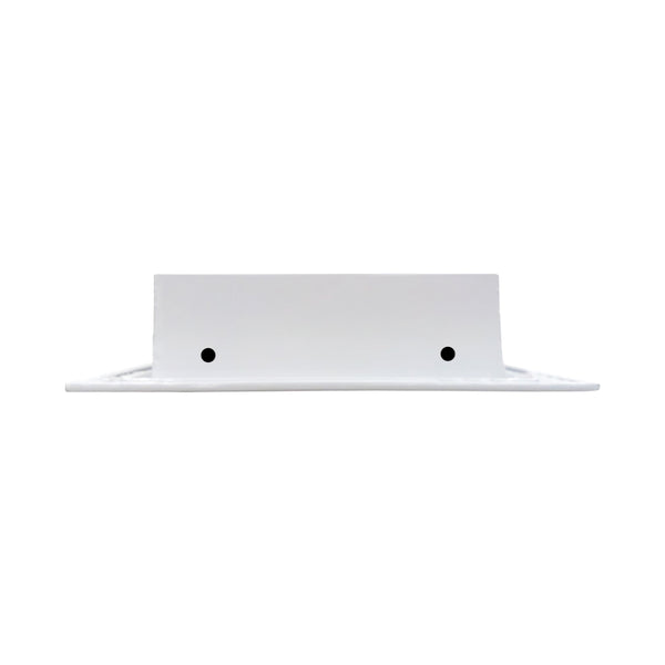 Side of 24x6 Modern Air Vent Cover White - 24x6 Standard Linear Slot Diffuser White - Texas Buildmart
