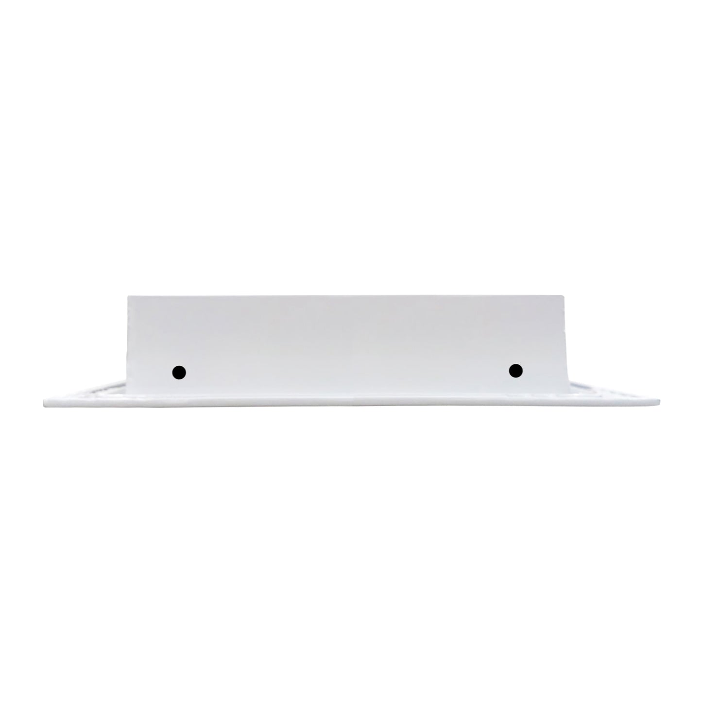 Side of 26x8 Modern Air Vent Cover White - 26x8 Standard Linear Slot Diffuser White - Texas Buildmart
