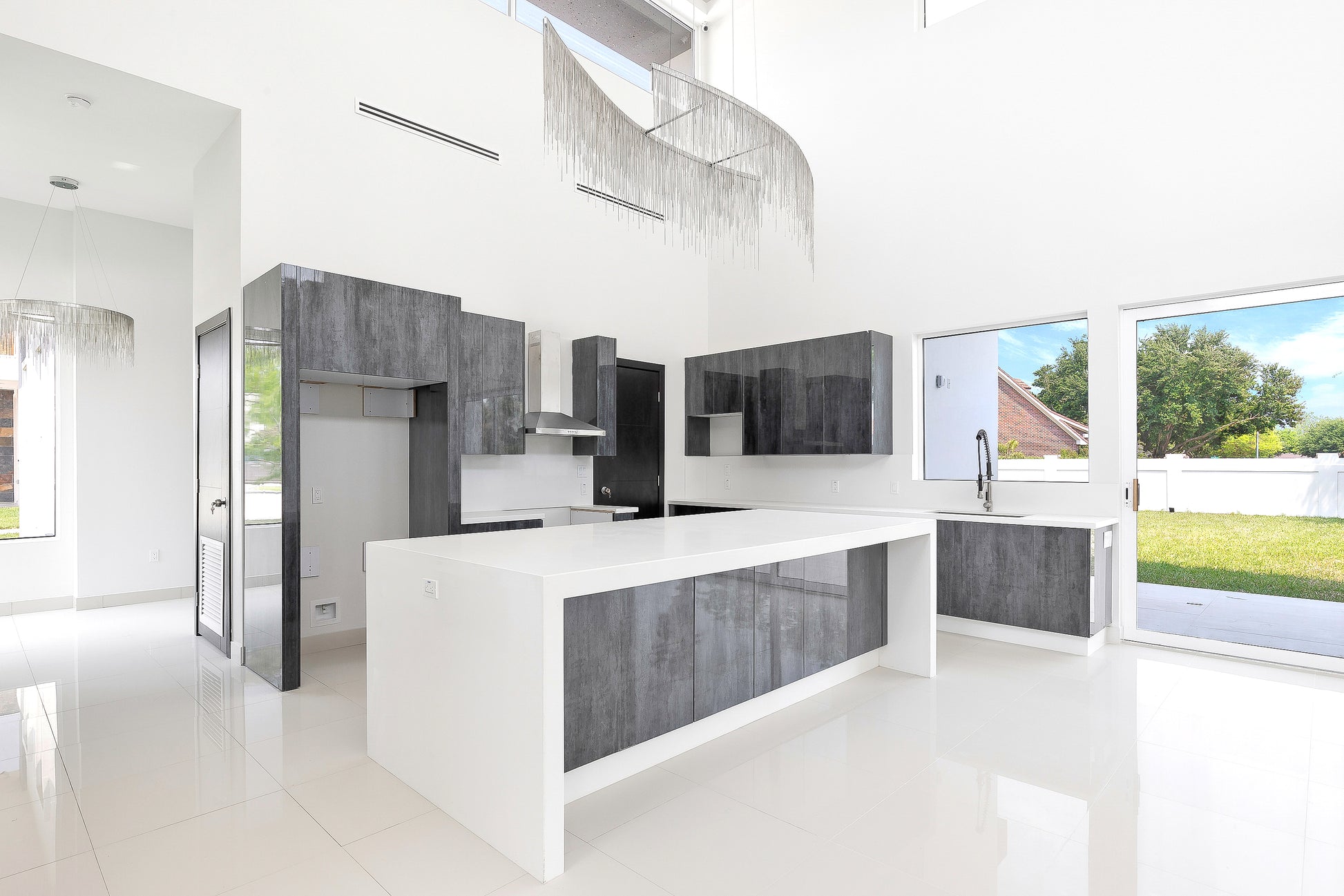 Lifestyle 1 of 24 Inch 2 slot Linear Air Vent Cover White - 24 Inch 2 slot Linear Diffuser White - Texas Buildmart