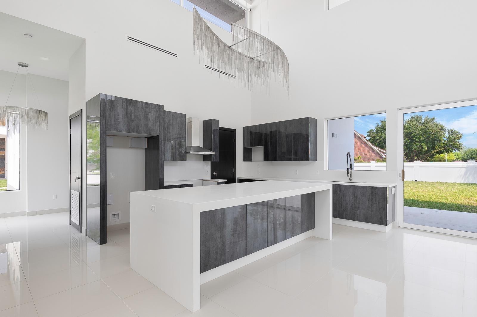 Kitchen View of 72 Inch 3 Slot Linear Air Vent Plenum Box - 72 Inch 3 Slot Linear Diffuser HVAC Duct - Texas Buildmart