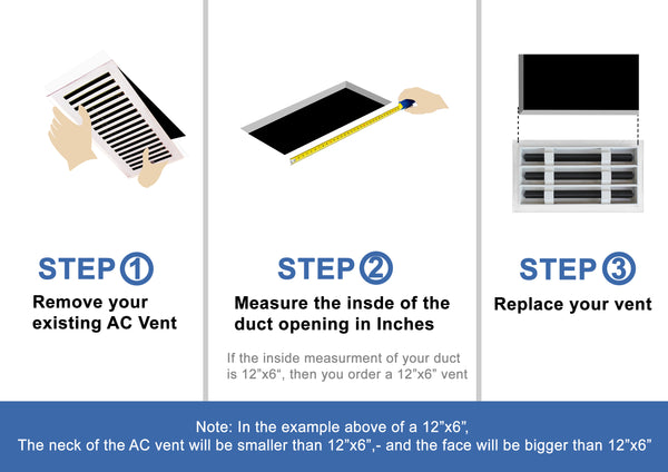 How to Install 8x8 Modern Air Vent Cover Black - 8x8 Standard Linear Slot Diffuser Black - Texas Buildmart