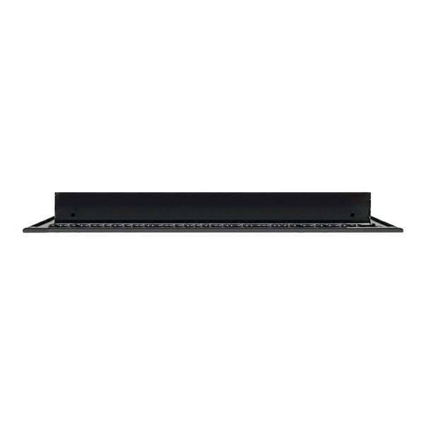 Side View of 20x16 Modern Air Vent Cover Black - 20x16 Standard Linear Slot Diffuser Black - Texas Buildmart