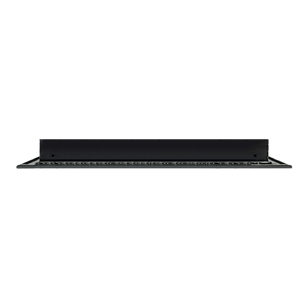 Side of 22x16 Modern Air Vent Cover Black - 22x16 Standard Linear Slot Diffuser Black - Texas Buildmart