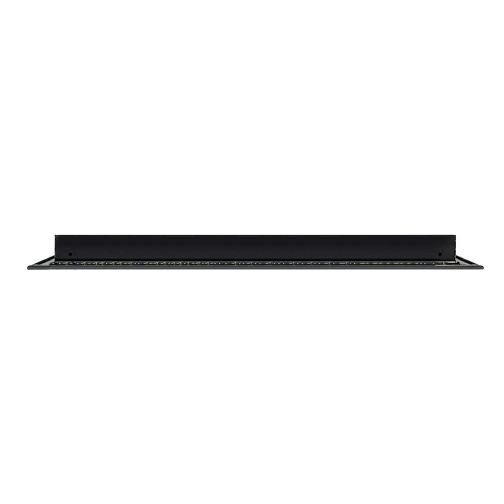 Side of 24x20 Modern Air Vent Cover Black - 24x20 Standard Linear Slot Diffuser Black - Texas Buildmart