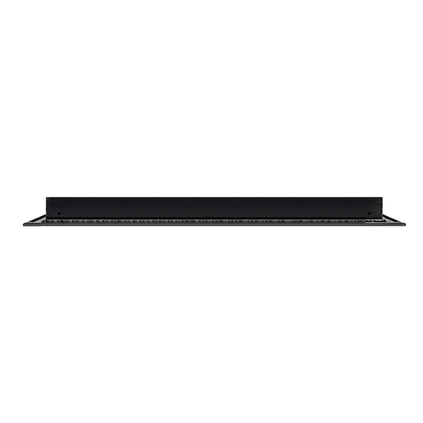 Side View of 20x20 Modern Air Vent Cover Black - 20x20 Standard Linear Slot Diffuser Black - Texas Buildmart