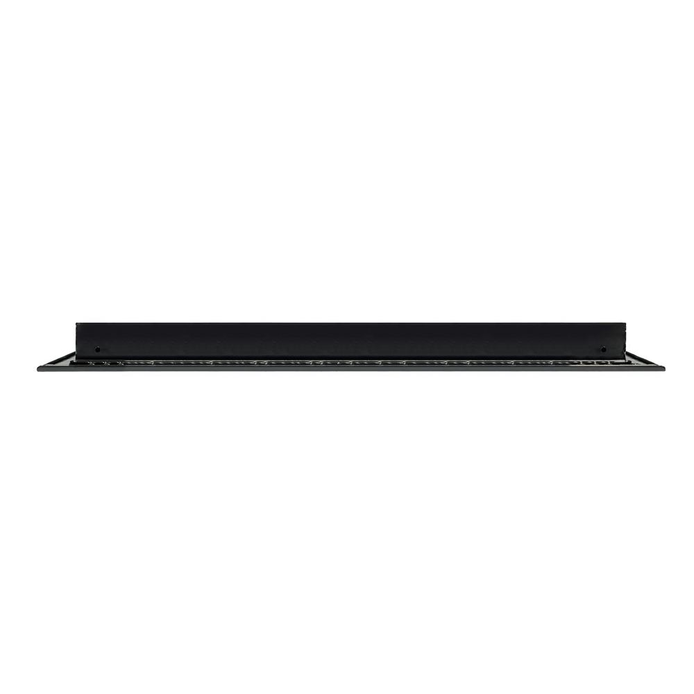 Side of 25x24 Modern Air Vent Cover Black - 25x24 Standard Linear Slot Diffuser Black - Texas Buildmart