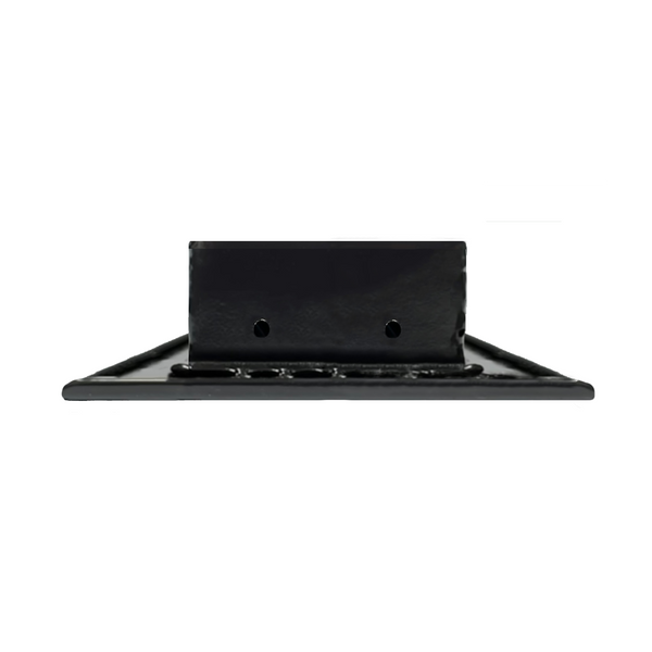 Side View of 18 Inch 2 Slot Linear Air Vent Cover Black - 18 Inch 2 Slot Linear Diffuser Black - Texas Buildmart