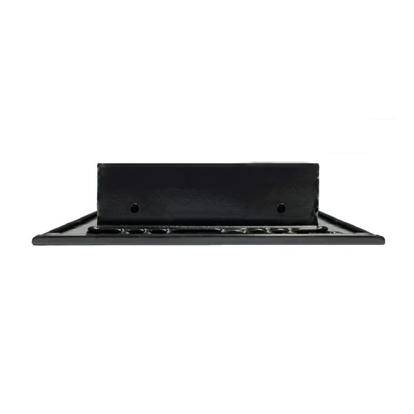 Side View of 8x6 Modern Air Vent Cover Black - 8x6 Standard Linear Slot Diffuser Black - Texas Buildmart